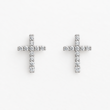 Load image into Gallery viewer, Sterling Silver CZ Earrings
