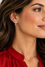Load image into Gallery viewer, Sterling Silver CZ Earrings