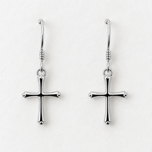 Load image into Gallery viewer, Knotted Silver Drop Earrings