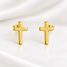 Load image into Gallery viewer, Simple Cross Earrings