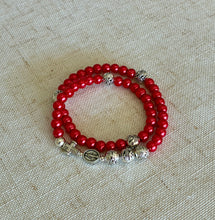 Load image into Gallery viewer, Red Glass Pearls