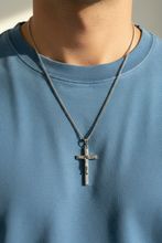 Load image into Gallery viewer, Crucifix Necklace Wood Grain