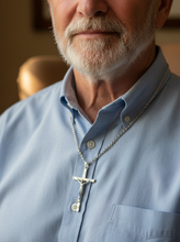 Load image into Gallery viewer, Crucifix With Hammered Posts