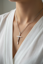 Load image into Gallery viewer, Crucifix With Hammered Posts