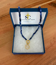Load image into Gallery viewer, Natural Sodalite Charm Keeper Necklace