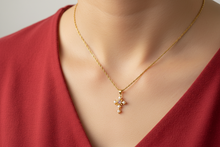Load image into Gallery viewer, Pearl Cross Necklace