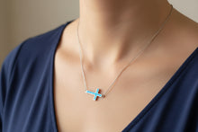 Load image into Gallery viewer, Blue Opal Cross