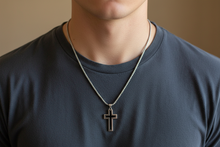 Load image into Gallery viewer, Black Enamel Cross