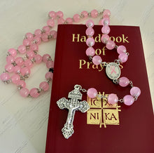 Load image into Gallery viewer, Rose Quartz St. Agatha Breast Cancer