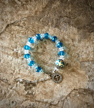 Load image into Gallery viewer, Crystal Beads Rosary Cross Bracelet